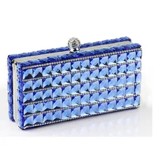 Woman Diamond clutch brand fashion handbag double imported glass drill elegant bride wallet diamond party bag casual evening bag