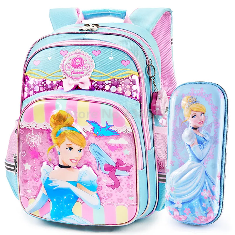 Fashion Little Mermaid Princess Ariel Girls School Bag Pencil Case For Kids Chil