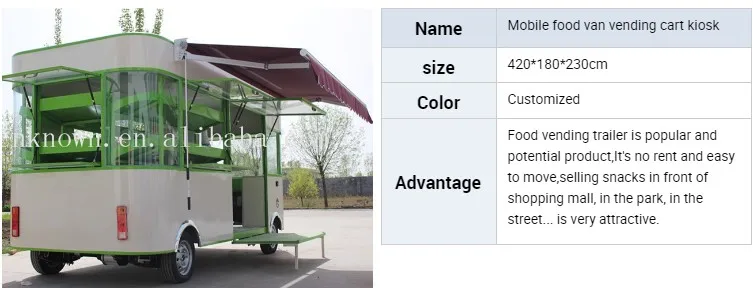 Электрическая кухонная тележка для еды, фургон для фруктов, торговый автомат для кофе, киоск мороженого, грузовик для еды на продажу