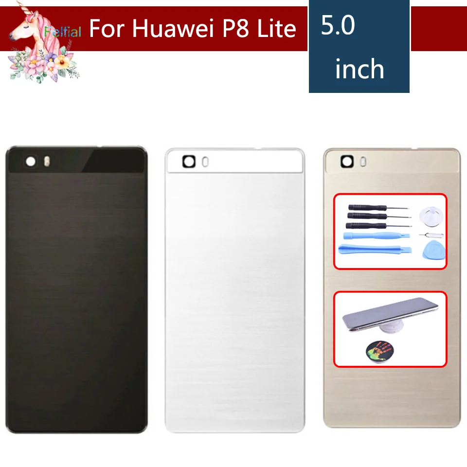 Impasse Injectie adopteren for Huawei P8 Lite Battery Back Cover Rear Housing PC Plastic Door for Huawei  P8Lite ALE-L21 Camera Glass Lens Spare Parts - buy at the price of $3.11 in  aliexpress.com | imall.com