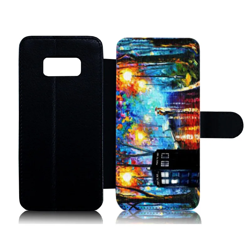 

Doctor Who In The Rain Art Print Flip Wallet Leather Magnetic Case for Samsung Galaxy S8 S8Plus Cover with Card Slot
