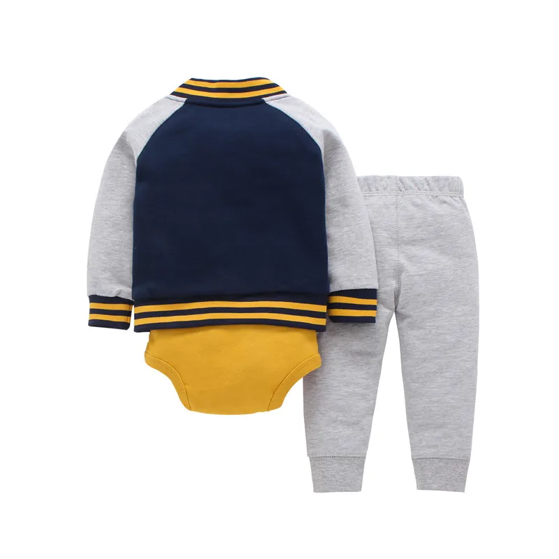 2019 Direct Selling Cotton Fleece Baby Boys Cartoon Deer Coat+cotton Romper+full Length Pants 3 Pieces Sets Clothes New Brand 2019 Direct Selling Cotton Fleece Baby Boys Cartoon Deer Coat+cotton Romper+full Length Pants 3 Pieces Sets Clothes New Brand