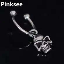 Женское кольцо для пирсинга винтажное стальное носа с черепом