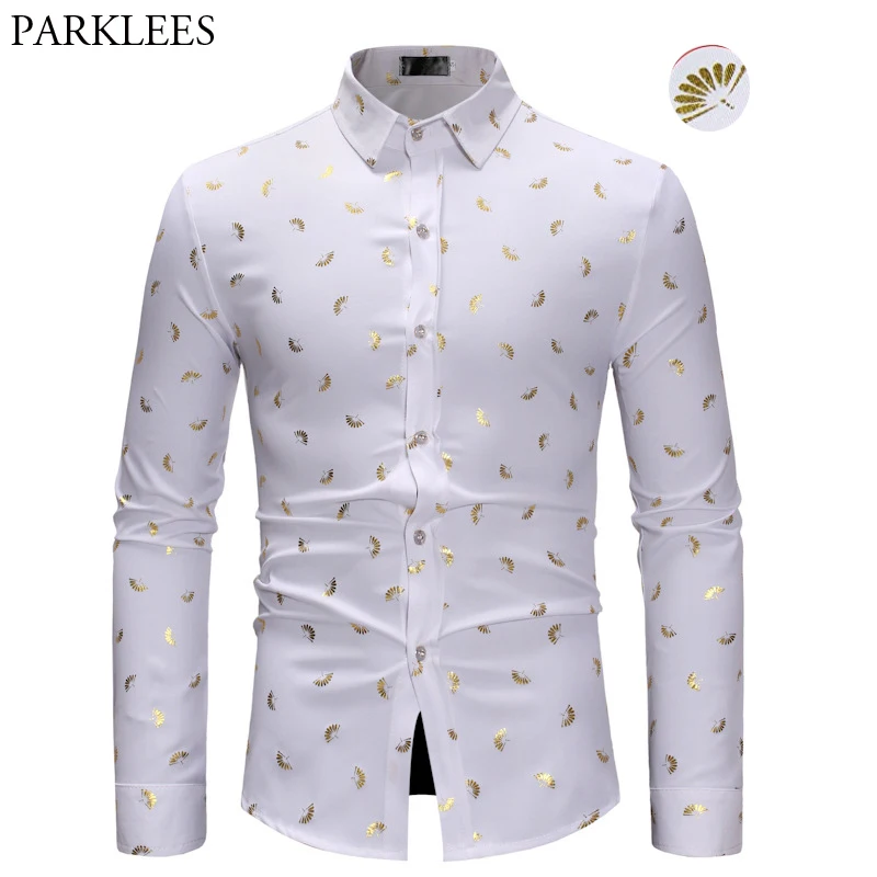 gold and white mens dress shirt