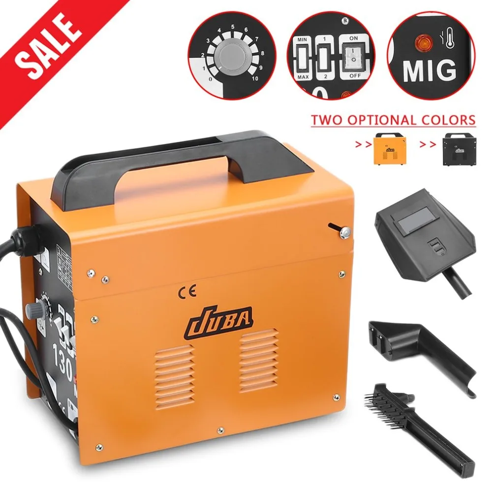 

MIG-130 230V Gas-Shielded Welding Machine Professional Electric Welding Machine Durable MIG Weldering Equipment EU Socket