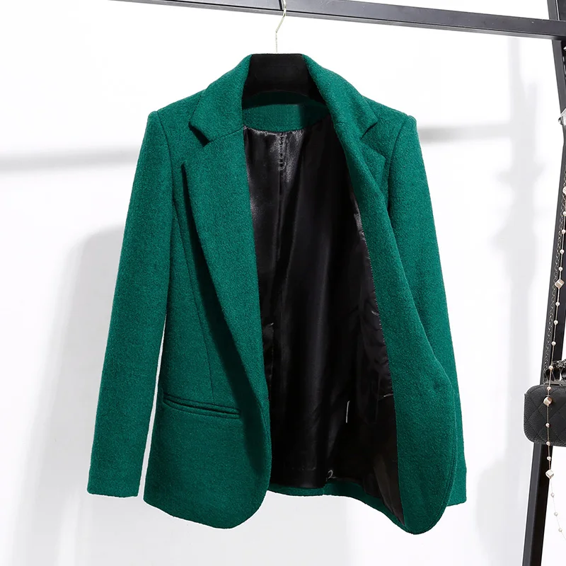 

Autumn and winter new high-quality woolen small suit jacket female Slim waist was thin fashion casual wild suit TB181205
