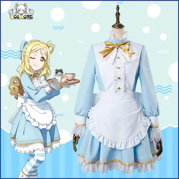 

[STOCK]Anime Aqours Love Live Sunshine! Mari Ohara Wonderland Alice Maidservant Unifrom Cosplay Costume Christmas Free Shipping