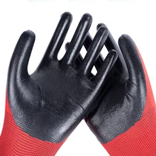 12 пар Водонепроницаемый Садоводство Перчатки Нескользящие рабочие перчатки, защитные перчатки унисекс L большой нитриловые резиновые Larbor рабочие перчатки