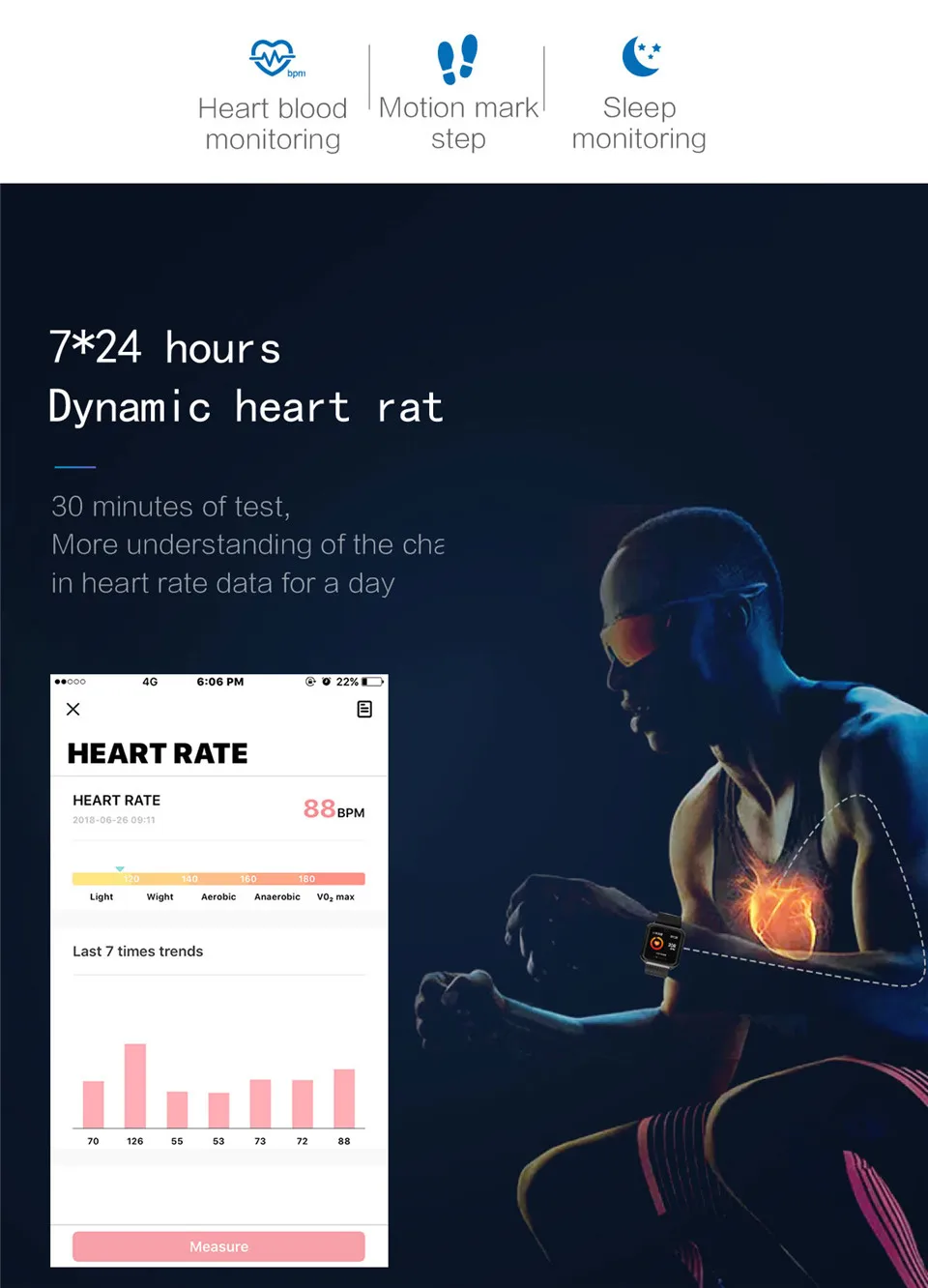 8 Montre femme intelligente étanche