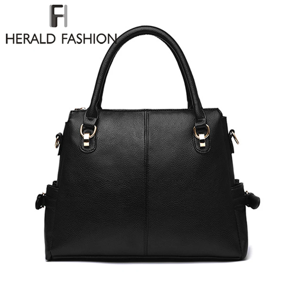 هيرالد الأزياء النساء حقيبة يد جودة عالية جلد الإناث حقيبة كتف السببية قدرة أعلى-مقبض اليد سيدة حقيبة ساعي