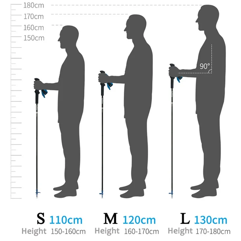 Naturehike, 1 шт., складные палки для скандинавских треккингов из углеродного волокна, 4 секции, трости для прогулок, нерегулируемая длина, 110 см, 120 см, 130 см