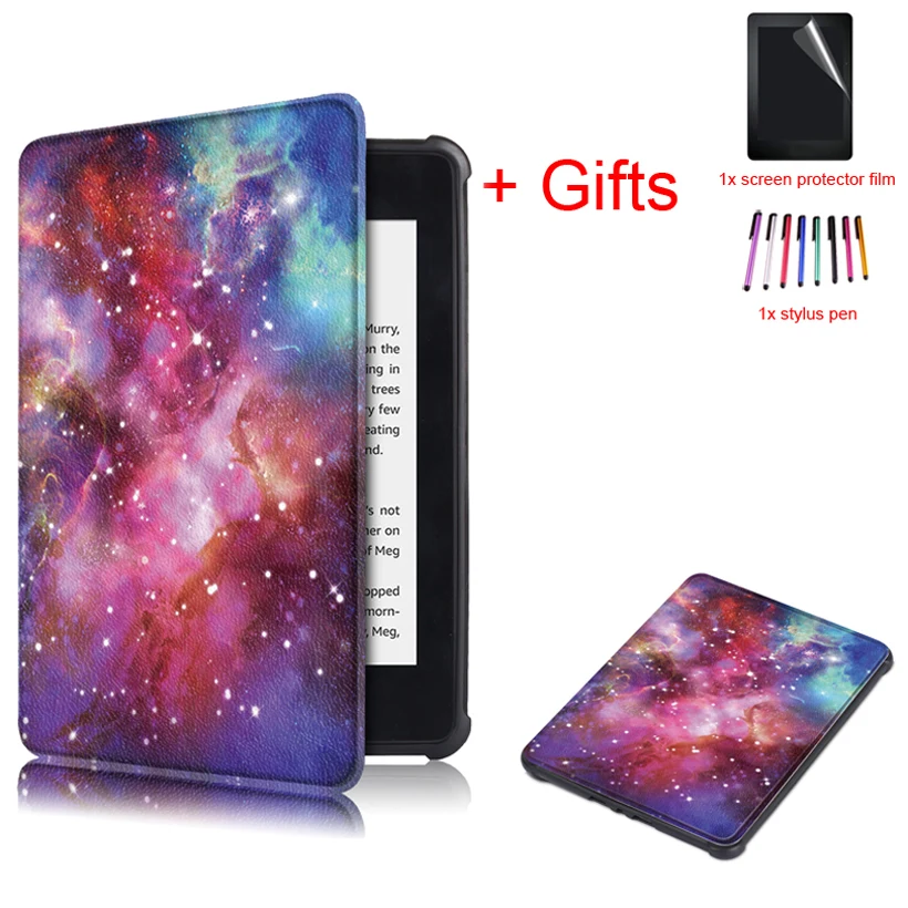 

TPU+PU Leather Case for Amazon Kindle Paperwhite 2018 Released 10th Generation 6" Funda Stand Cover for Kindle Paperwhite 4 Case