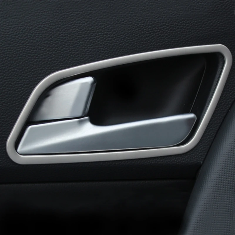 De acero inoxidable puerta Interior de ajuste accesorios de la cubierta Interior partes molduras estilo de coche para Hyundai Creta IX25 De acero inoxidable puerta Interior de ajuste accesorios de la cubierta Interior partes molduras estilo de coche para Hyundai Creta IX25