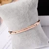 YUN RUO 2021 New Arrival Fashion Luxury LOVE YOU IS MY FATE Bangle Rose Gold Color Titanium Steel Jewelry Woman Not Fade Chic 3