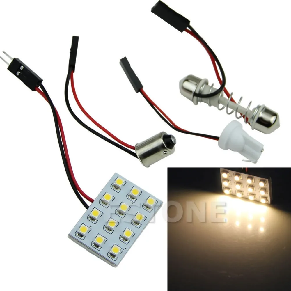 

YAM New 12 LED 3528 SMD Warm White Lamp Car Interior Room Dome Door Light Bulb