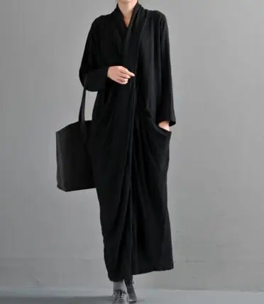 

2018 National V collar irregular loose dress Long gown 15404-13