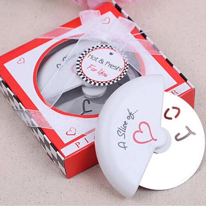 10pcs/lot A Slice of Love Pizza Cutter Wedding Favors And Gifts Wedding