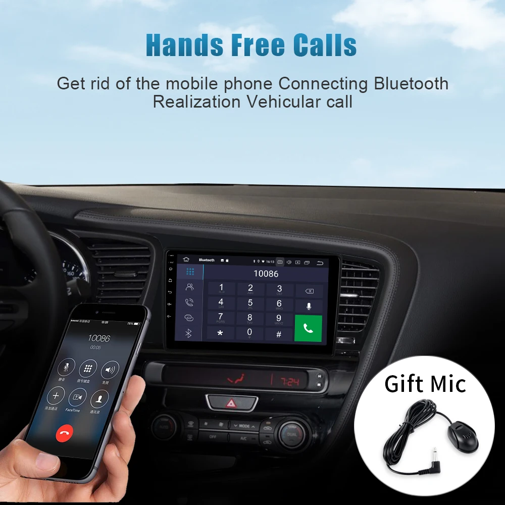 Flash Deal Android 9.0 Car 1 din Stereo  for KIA K5 2011 2012 2013 2014 2015 Car Radio Bluetooth 8" IPS Multi Touch Screen 3