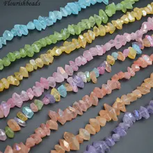 Дизайн различных цветов Кристалл натурального кварца отверстие в центре двойной точки камень свободные бусины DIY материал для изготовления украшений