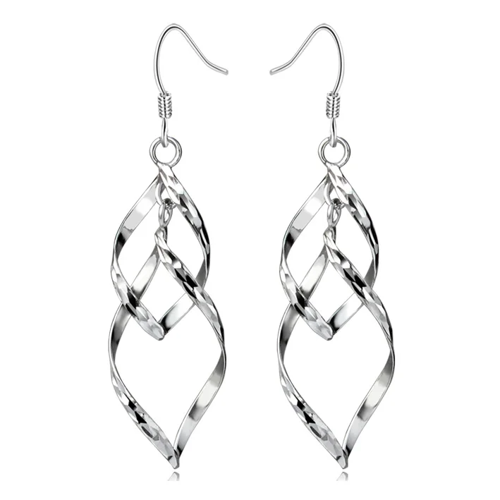 

Fashion new S925 silver earrings long Tassel earrings Korean version simple ear accessories women jewelry HY235