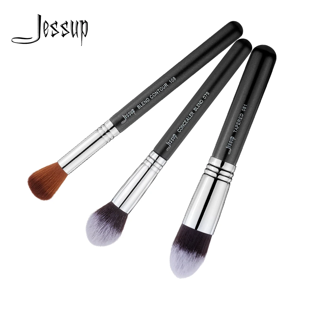 

Jessup brushes 3pcs Makeup Brushes Set maquiagem profissional completa Blend Contour Concealer Blend Tapered brush T309