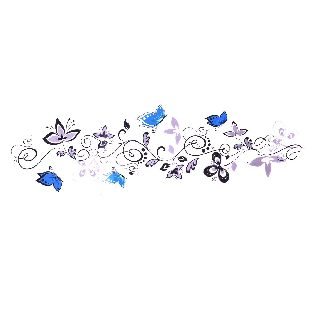 Flower Vine Butterflies Wall Stickers Living Room Decor Home Decals Exquisite Art Mural Pvc Print Posters Home Room Decorations