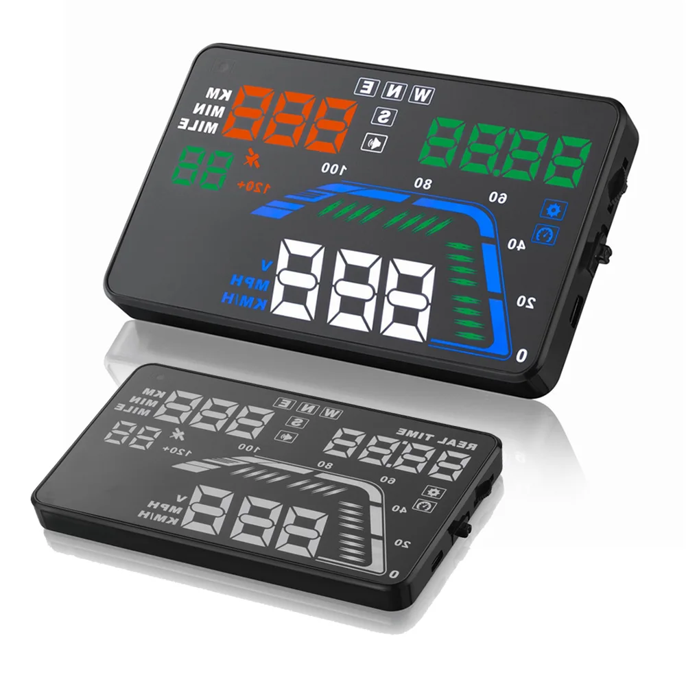 

5.5in Car Head-up Display Q7 Digital GPS Speedometer Voltage Overspeed Warning Dashboard fit Car Electronics Accessories