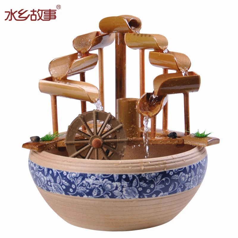 Home accessories water fountain home bamboo crafts humidifier With the