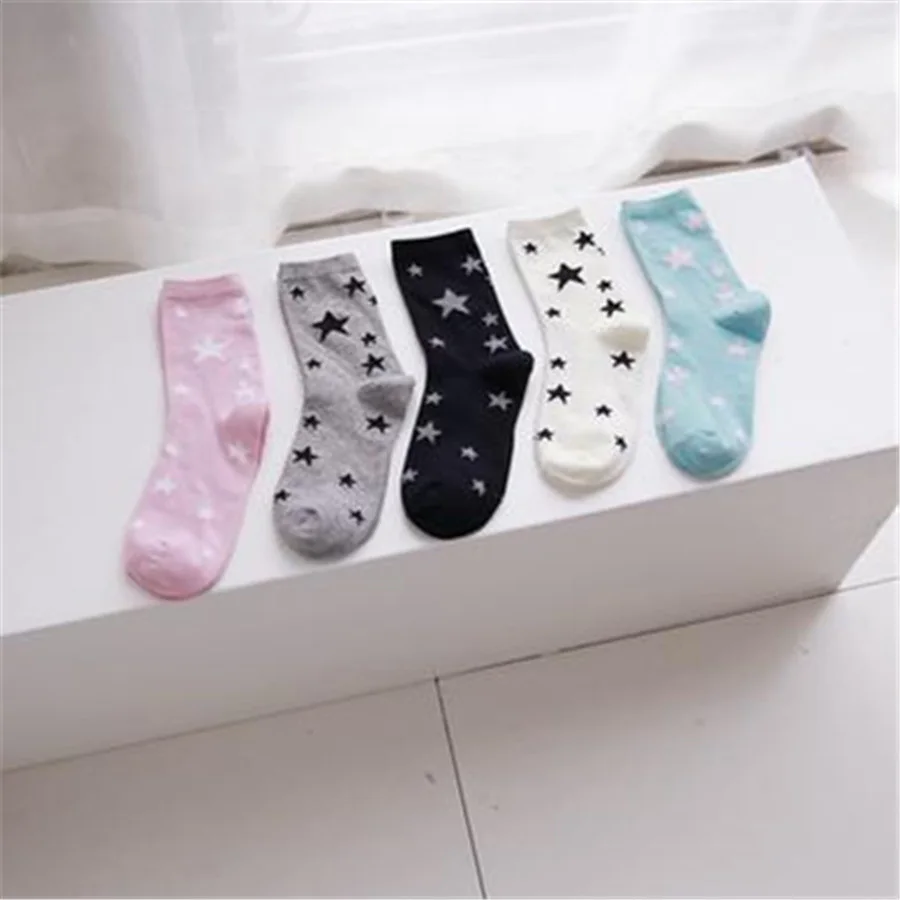 [COSPLACOOL] Новые милые короткие носки ярких цветов со звездами женские удобные