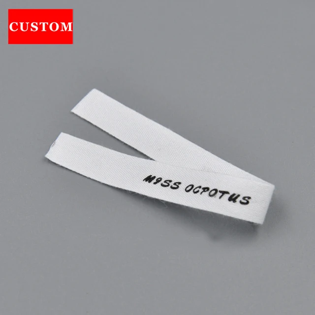 factory customized made garment washing label cotton clothing custom size label