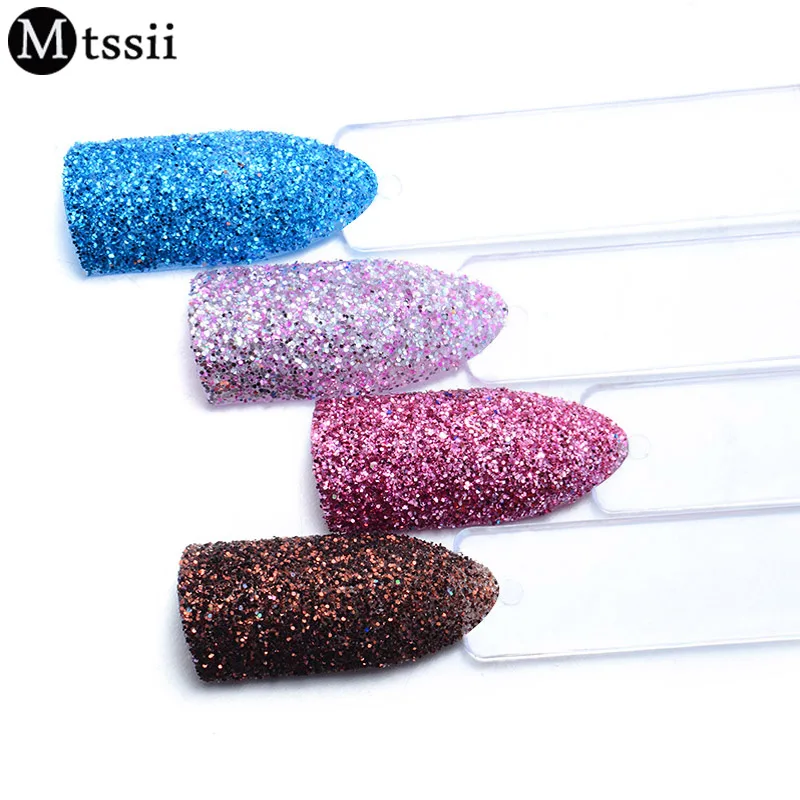 

1Box Pink Black Blue 12 Colors Sequin Dust Gem Nail Glitter Decorations 3D Nail Art Tips DIY Manicure Acrylic UV Glitter Powder