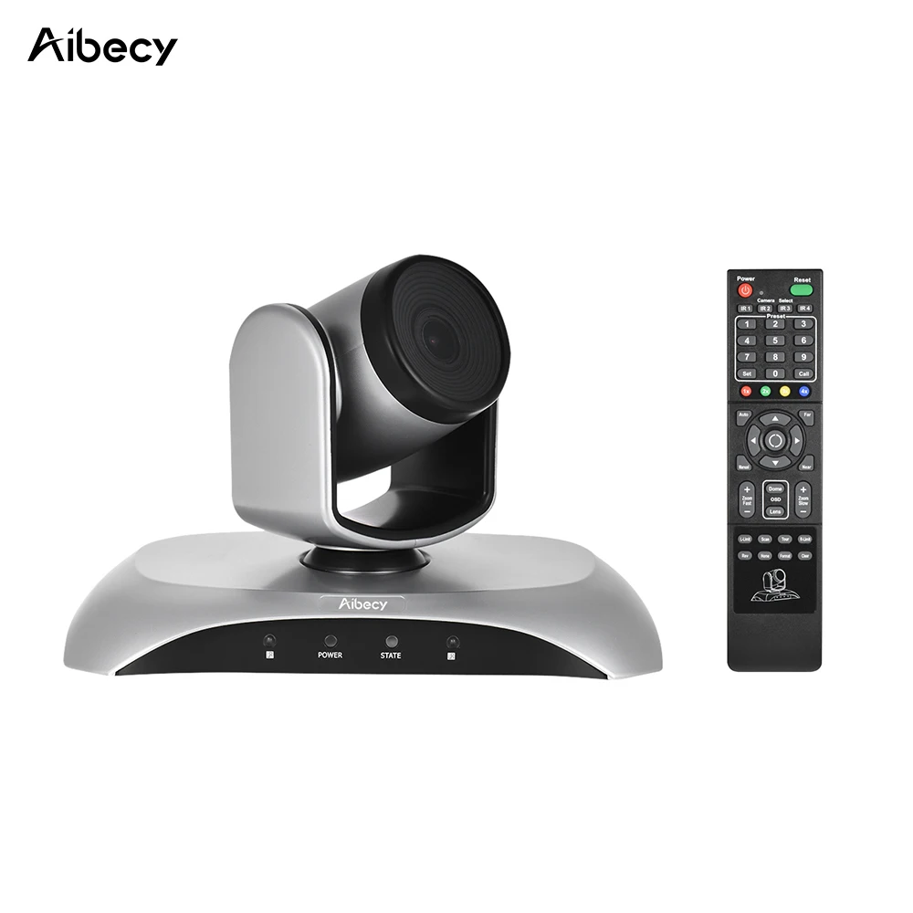 Aibecy 1080P HD USB видео конференц-камера Автофокус 3X оптический зум Автоматическое сканирование Plug-N-Play с ИК-пультом дистанционного управления для офиса