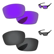 Черный и плазменный фиолетовый 2 пары Поляризованные замены линзы для Юпитер квадратные солнечные очки Frame UVA и UVB Защита