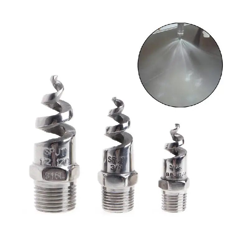 

1/4" 1/2" Stainless Steel Spiral Cone Atomization Nozzle Spray Sprinkler Heads