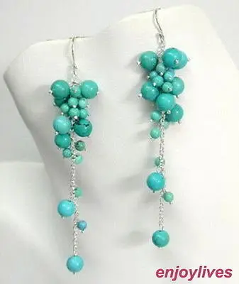 Hot sale Free Shipping&gt&gt&gt&gt&gtstone Beads Cluster Grape 18KWGP Hook Earrings | Украшения и аксессуары