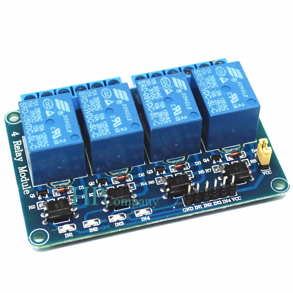 

1PCS 4 channel relay module 4-channel relay control board with optocoupler. Relay Output 4 way 5V relay module for arduino