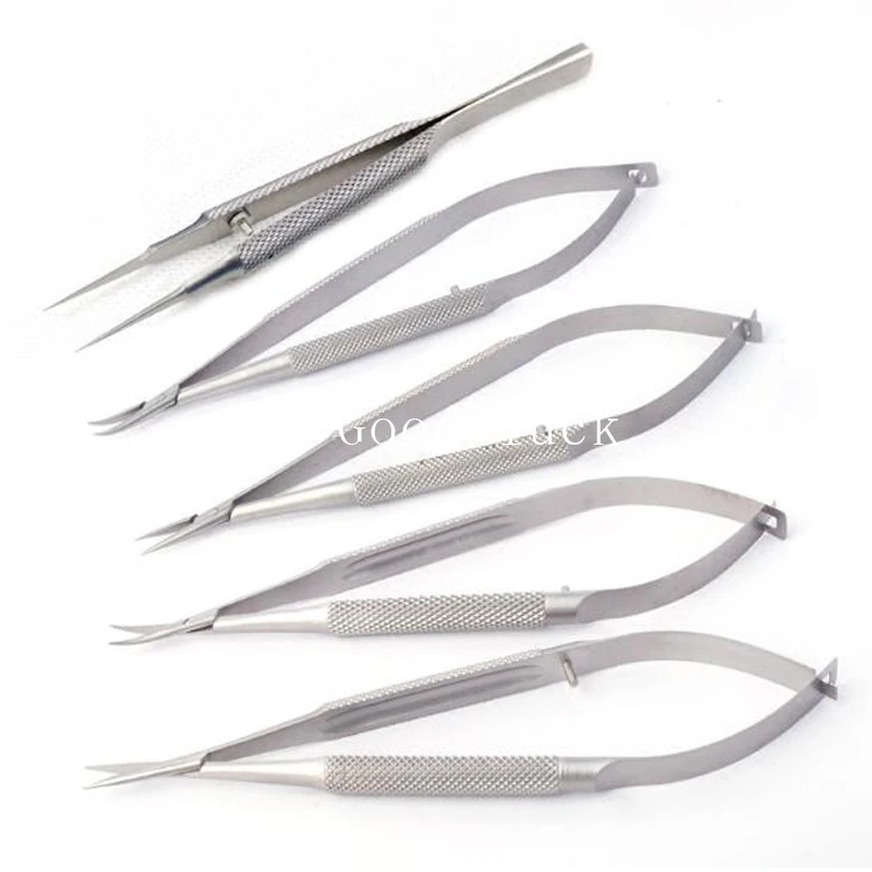 

3pcs/set Equipment 12cm Instruments Needle Holder Micro scissors Tweezers Hand Ophthalmic Surgery Tools