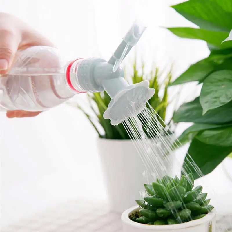 

Hot New Water Can Garden 2In1 Plastic Sprinkler Nozzle Mini Screw Cap Spout For Flower Waterers Bottle Watering Cans Sprinkler