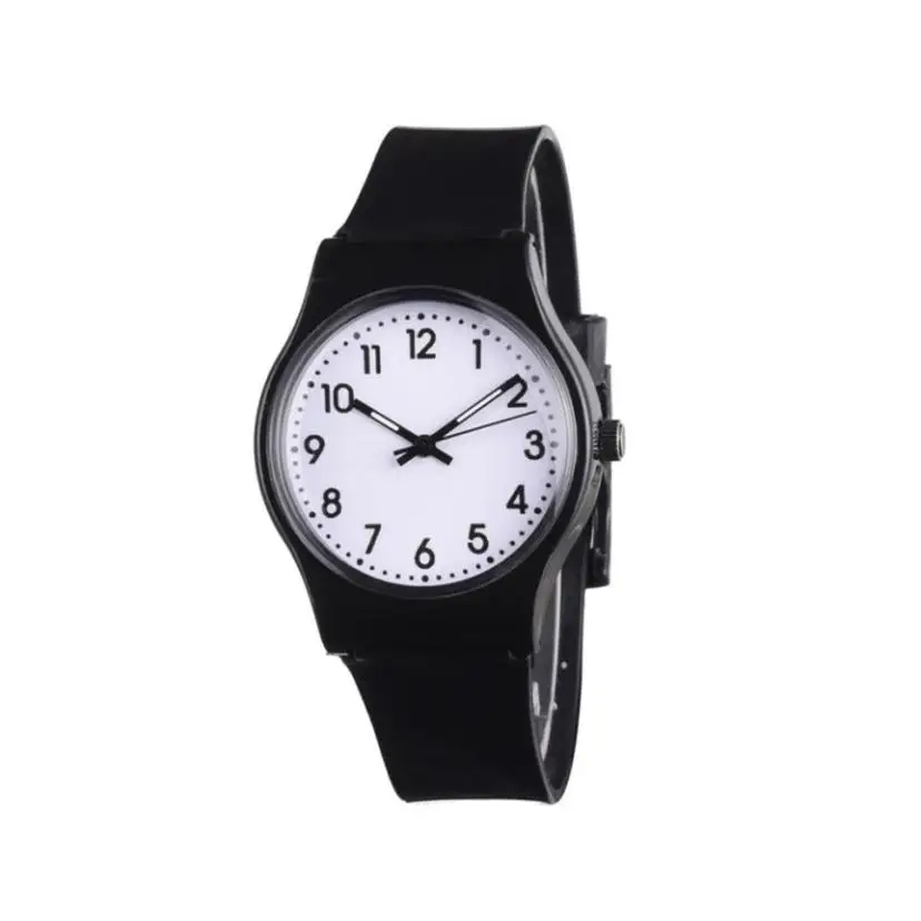 Timezone#401 Модные Простые Женские часы маленькие свежие мягкие женские часы для отдыха - Цвет: Черный