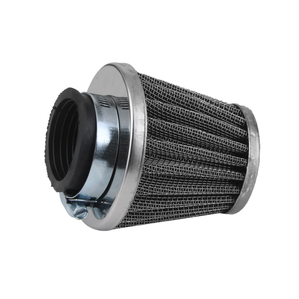Universal 39mm Head Cleaner Filter Cone Mesh Air Intake Filter Cleaner for Universal motorcycle Motorbike Black Silver