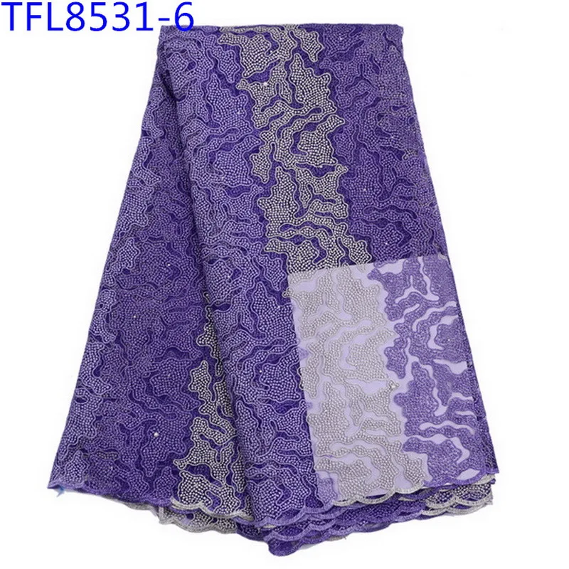 Purple Swiss fancy design Embroidered African French lace fabric High quality tulle for Wedding dress | Дом и сад