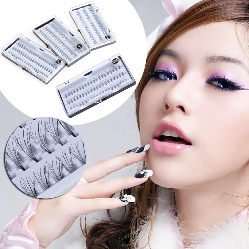

FSHALL 8/10/12/14mm Individual Eyelash Extension Natural Makeup False Eyelashes Cluster