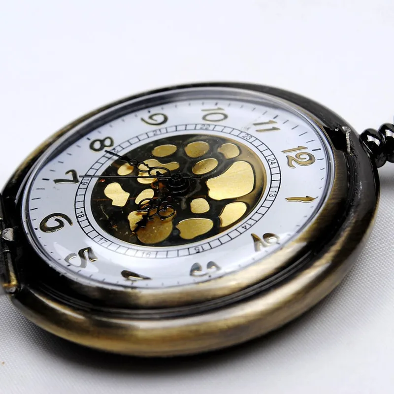 Винтажные бронзовые, в стиле стимпанк карманные часы Кварцевые ожерелье карманные часы цепочка мужские и женские часы