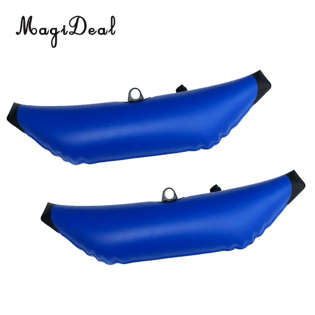 MagiDeal (Pack 2) Premium Blue PVC Floating Inflatable Outrigger Stabilizer Buoy for Kayak Canoe Fishing Standing Water Sports