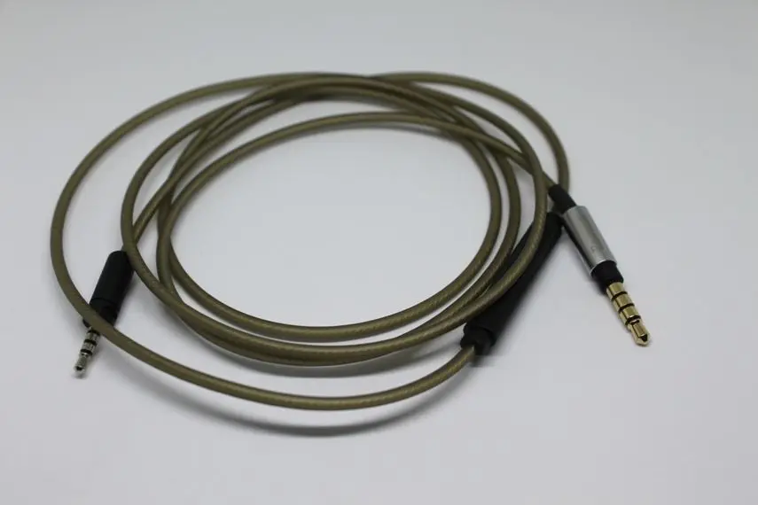 Обновленный посеребренный аудиокабель с удаленным микрофоном для Sennheiser new HD1