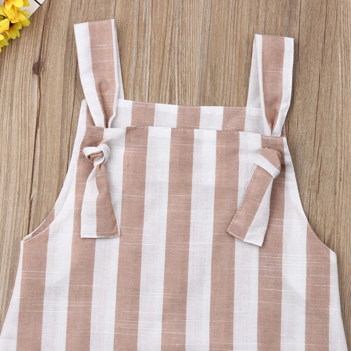 Baby Girls Dress Sleeveless Striped Casual Party Dresses Cotton Pockets Off Shoulder Casual Breathable Soft Summer Dress 1-5T