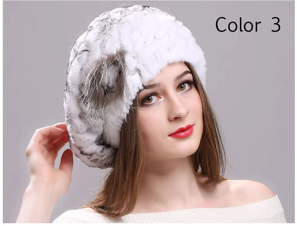 ICYMI женский берет шапка натуральная шапка из меха кролика рекс новая мода высокое качество E вязанная повязка зимняя шапка из натурального меха для женщин