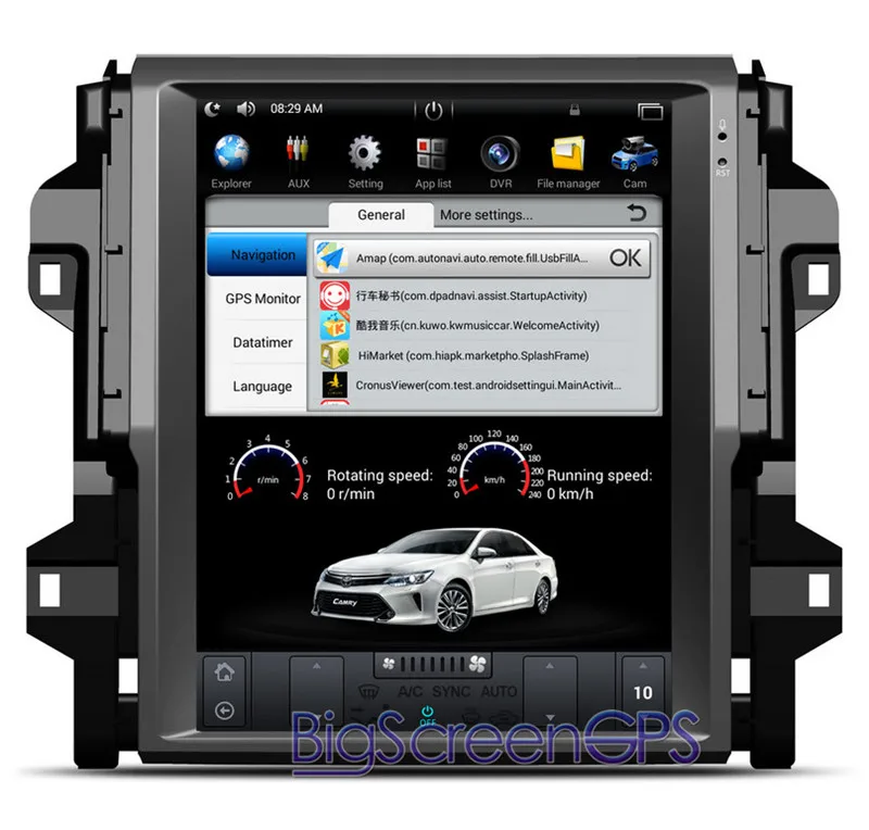 Best Vertical screen IPS PX6 4+64GB Android 8.1 Car DVD player For toyota fortuner 2016+ radio Multimedia stereo unit buit-in Carplay 8