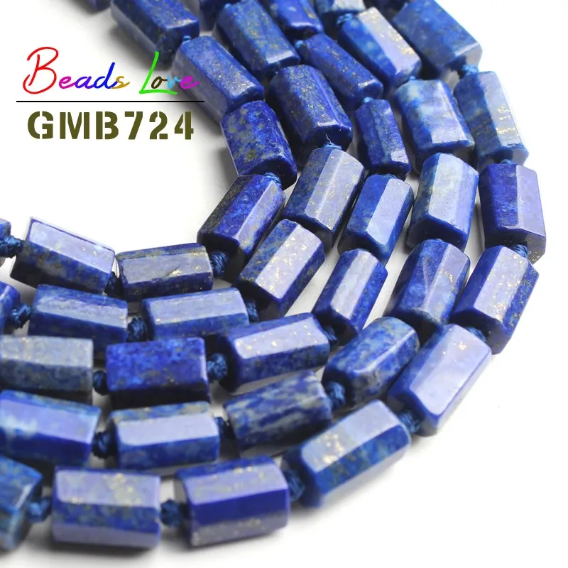 8x11mm Natural Stone Column Shape Blue Lapis Lazuli Loose Spacer Beads for Jewelry Making Diy Bracelet Necklace 15 Inch | Украшения и