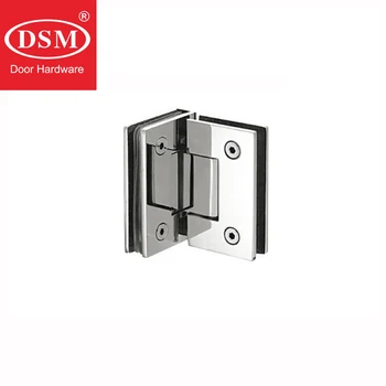 

304 Stainless Steel Shower Door Hinge For 8mm~10mm Thick Glass 90 Degree Corner DC-1033